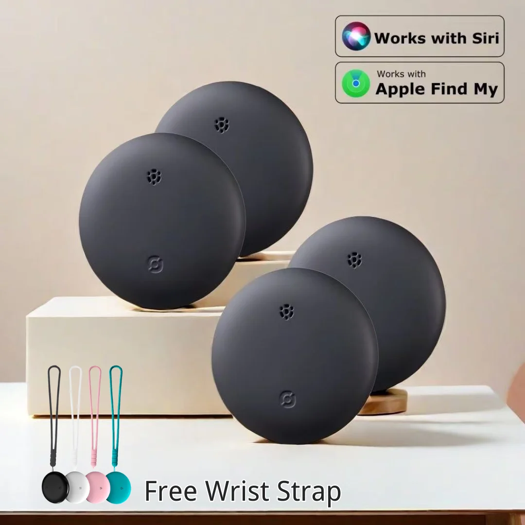 Find My-Apple Airtag Anti-loss Device, MFi Compatible Bluetooth Tracking Smart Pet Waterproof Locator with Free Hand Rope