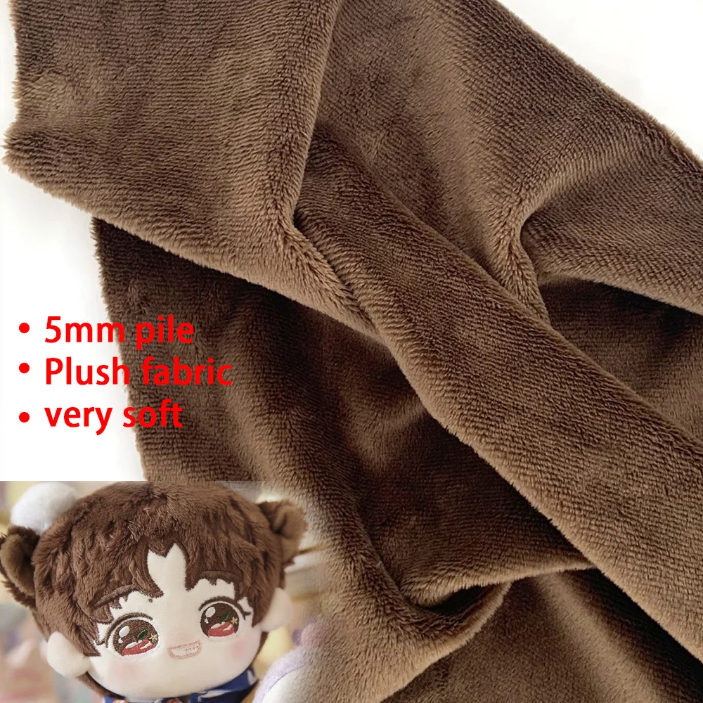 인기있는 코튼 인형용 봉제 원단, DIY 수제 원단, 5mm 파일 길이, 100 폴리에스터 100 색상, 헤어 소재 선택 가능