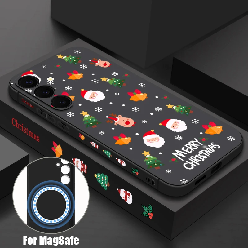 Festive Santa & Elk Magnetic Phone Case with Magsafe Wireless Charging Compatibility