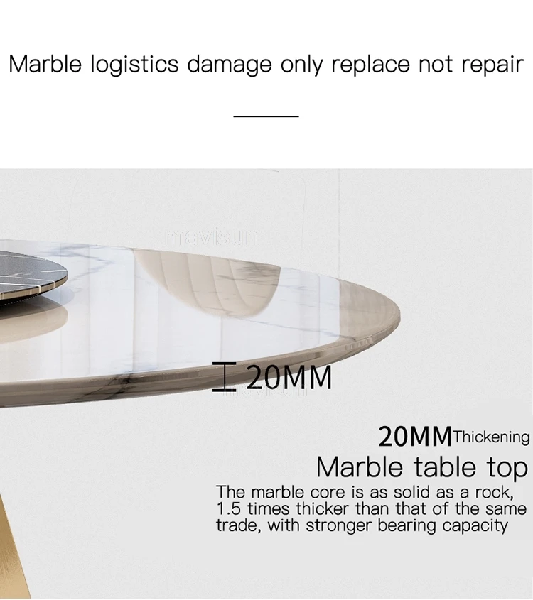 | طاولة طعام رخام مستديرة