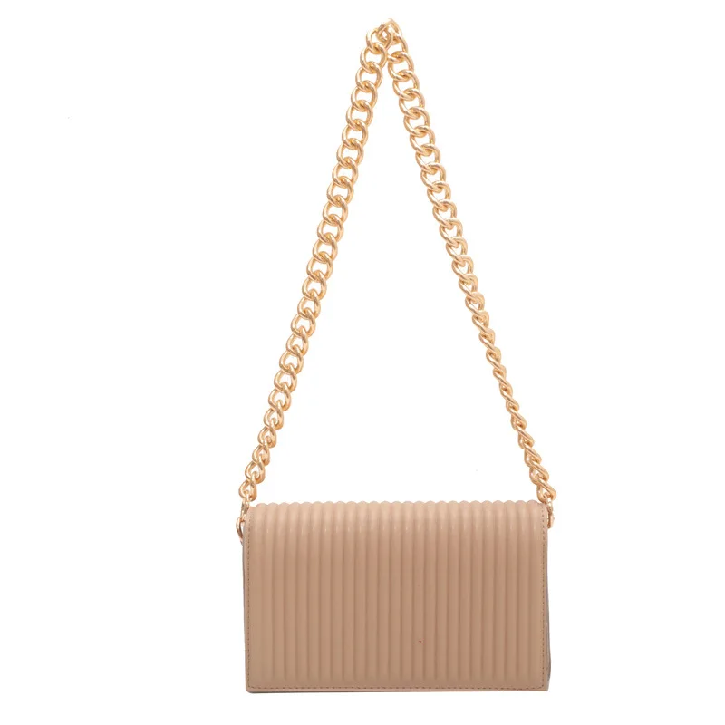 thumbnail image 1 of CGCBAG 2022 Bolso de hombro con diseño de cadena gruesa para mujer, bolsos de lujo sólidos y sencillos, bolsos cruzados de cuero PU de calidad para mujer, 1 of 5