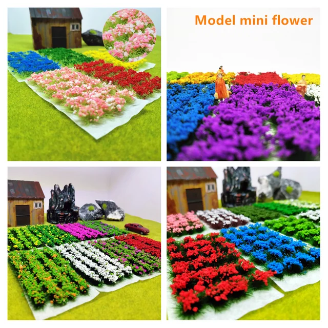 WJDG Model Model making paddy field series scene Model grass suitable for 1:72/1:87HO train sand table DIY miniature landscape 5