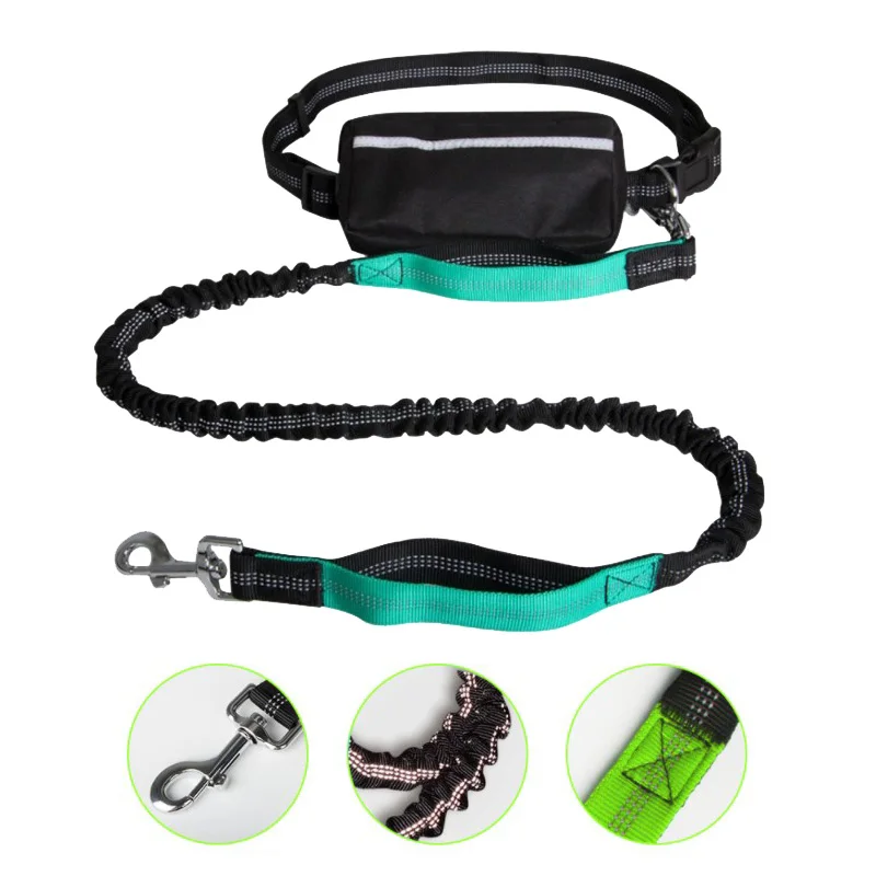 Dog Harness and Leash Set Outdoor Dog Walking Belt Bag Nylon Reflective