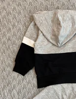 Ensemble 2 pièces pour bébé garçon de 0 à 3 ans, vêtements à capuche, haut à manches longues et pantalon, décontracté, Patchwork, printemps-automne 6