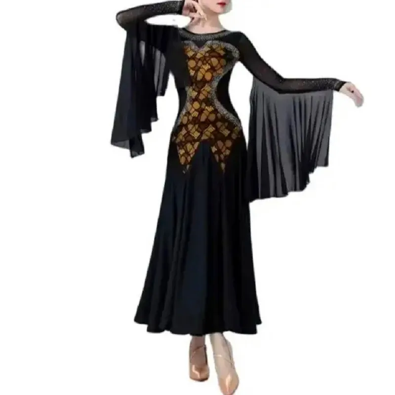 

Женское платье для бальных танцев, цветное платье с блестками для вальса и румбы, стандартные современные танцевальные костюмы, одежда для бальных танцев