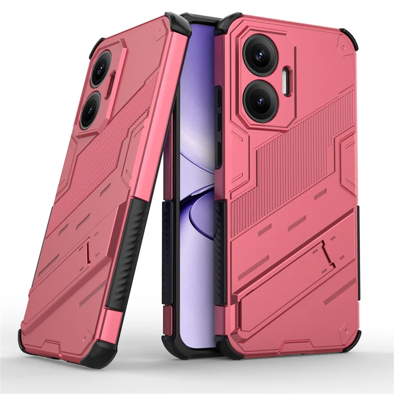 Magnetic Armor Shockproof Stand Phone Case with Car Mount Feature - Enhanced Protection Back Cover