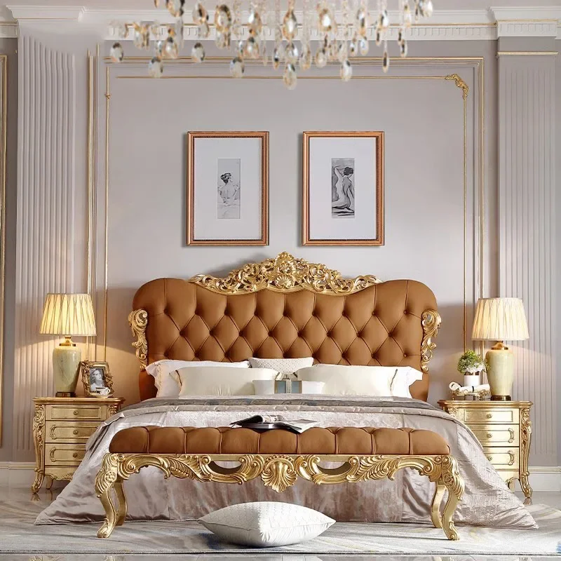 Supporto Di Lusso Letto Matrimoniale King Size Impermeabile Baby Queen Letto Matrimoniale Loft Living Leather Camas Accessori Per La Casa Matrimoniale