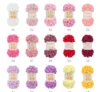 1PCS=100g Puffy Finger Loop Chunky Chenille Yarn Crochet Hand Knitting Soft Circle Rope MicroPolyester Blanket No Needle Hooks 1