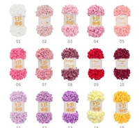1PCS=100g Puffy Finger Loop Chunky Chenille Yarn Crochet Hand Knitting Soft Circle Rope MicroPolyester Blanket No Needle Hooks 1