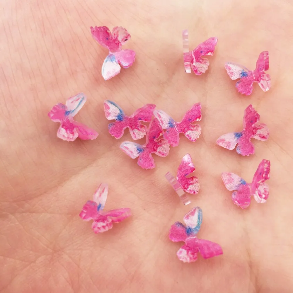 3D Colorful Glitter Mini Wheel Butterfly Nail Art AB Miniature Pattern Applique DIY Manicure Rhinestone Scrapbook Decor Craft ornament crafts miniature ornament resin wedding buttons resin crafts resin ornaments