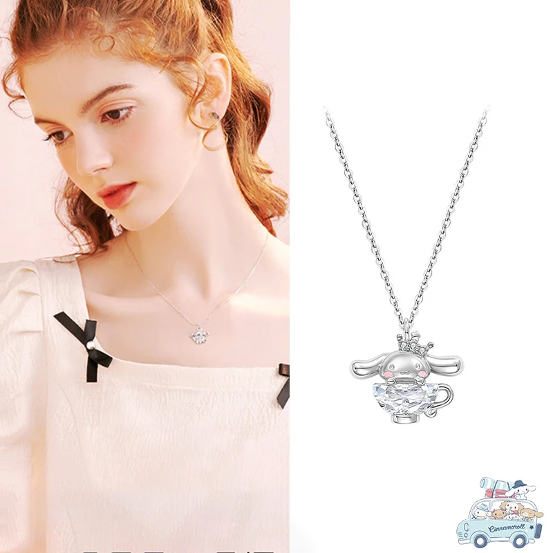 

Sanrio ожерелье Cinnamoroll кавайное аниме милое летнее украшение для шеи для студентов кулон аксессуары Игрушки для девочек Подарки на день рождения