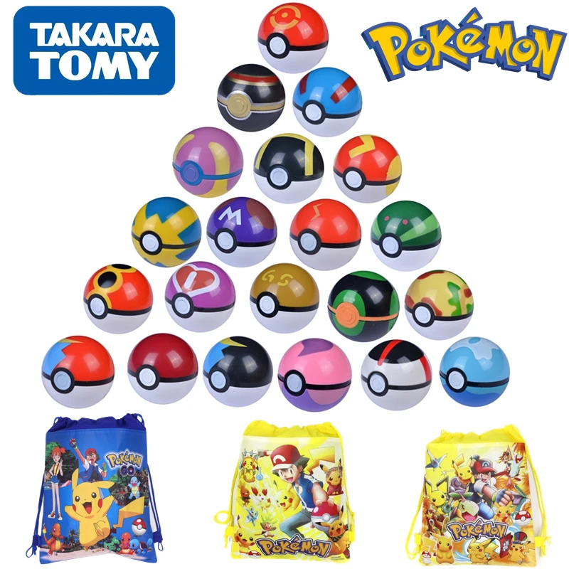 21 Stili 6.8Cm Pokemon Pokeball New 2-3Cm Anime Action Figures Pikachu Pokeball Monster Toy Model Dolls Boy Girl Regali Di Compleanno