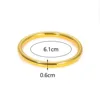 CARLIDANA High End 18K Plain Gold Plated Simple Design Dainty Rings Stainless Steel Trendy Simple Gold Plated Jewelry for Women 6