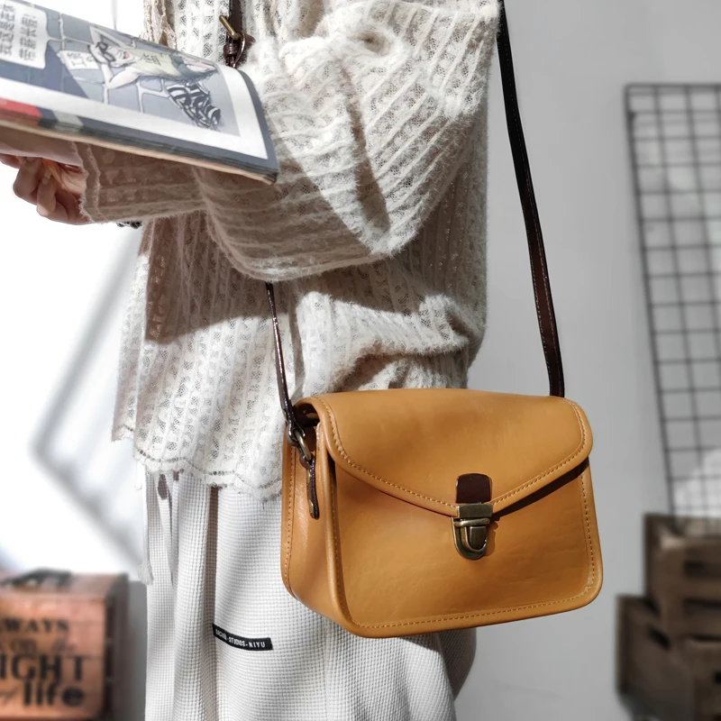 

Сумка из натуральной кожи для женщин, повседневная Сумочка через плечо с несколькими отделениями, на молнии, для поездок