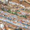 1Roll PET Tape Circle Europe Travel Supplies Handbook Decoration Material Loop Adhesives Daily Stickers Scrapbook 72mm*2m 4