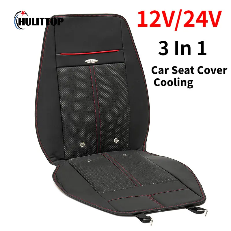 3 In1 Massage Car Seat Cover Cushion Cooling Warm Heated Chair Universal  Truck