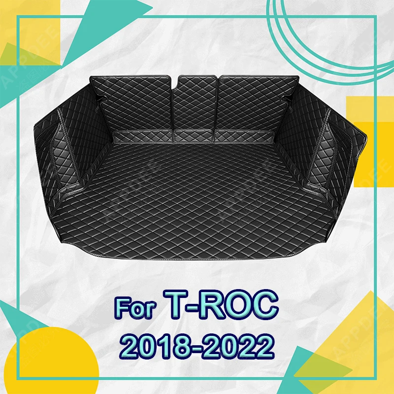 

Auto Full Coverage Trunk Mat For VOLKSWAGEN VW T-ROC 2018-2022 19 Car Boot Cover Pad Cargo Liner Interior Protector Accessories