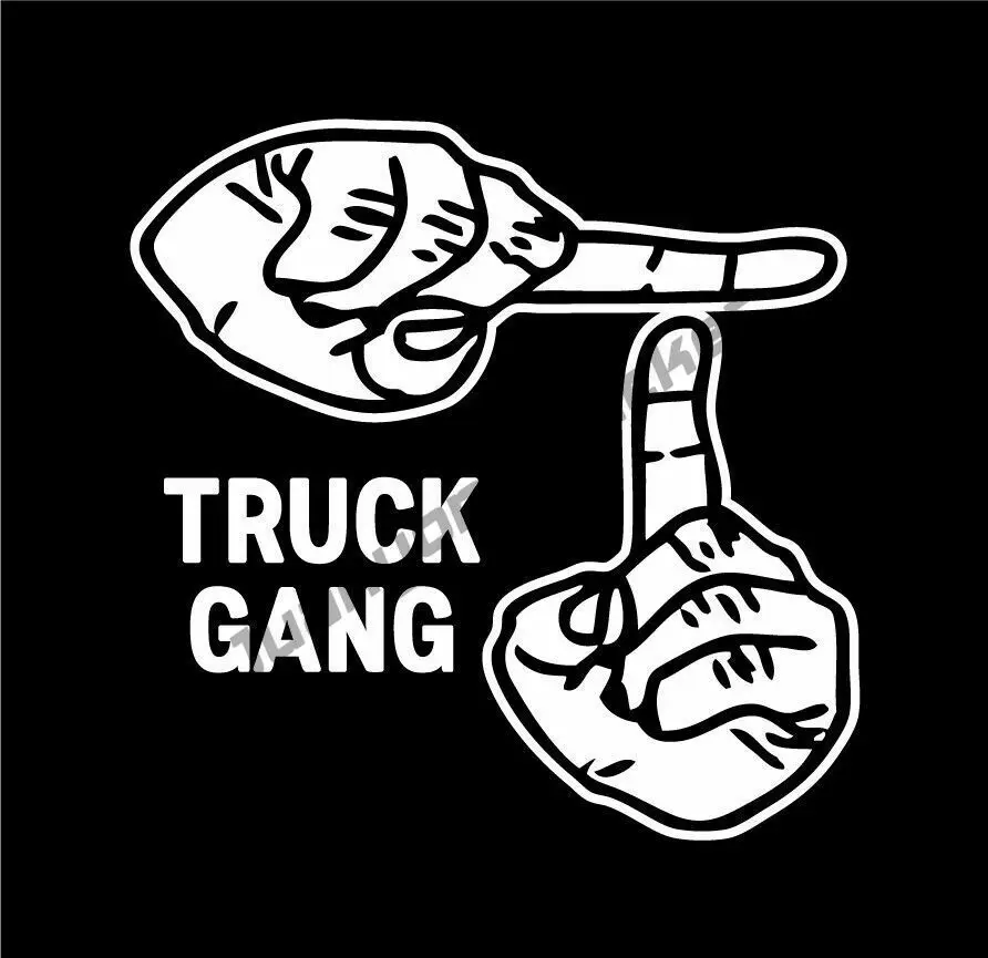 Truck Gang Vinyl Decal Gingerbilly Truck Gang Sticker Funny Cartoon Accessories Decor Bodywork