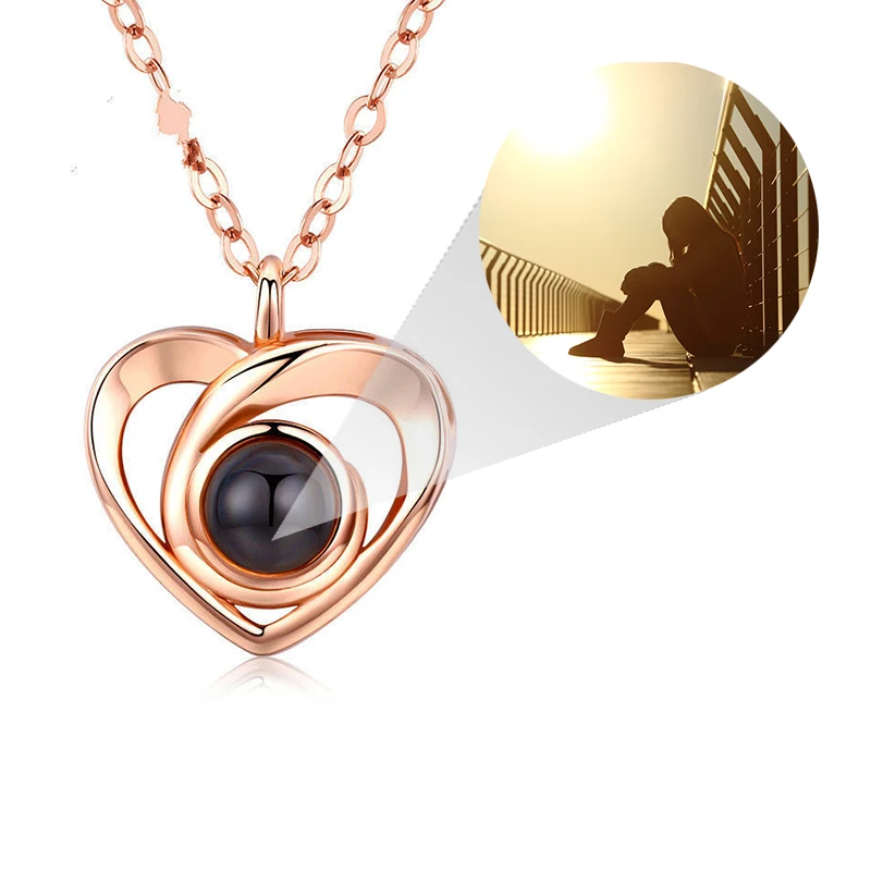 

Customized Photo Projection Necklace Mother's Day Mum Gift Lover Personalized Picture Name Memory Jewelry Birthday Gifts