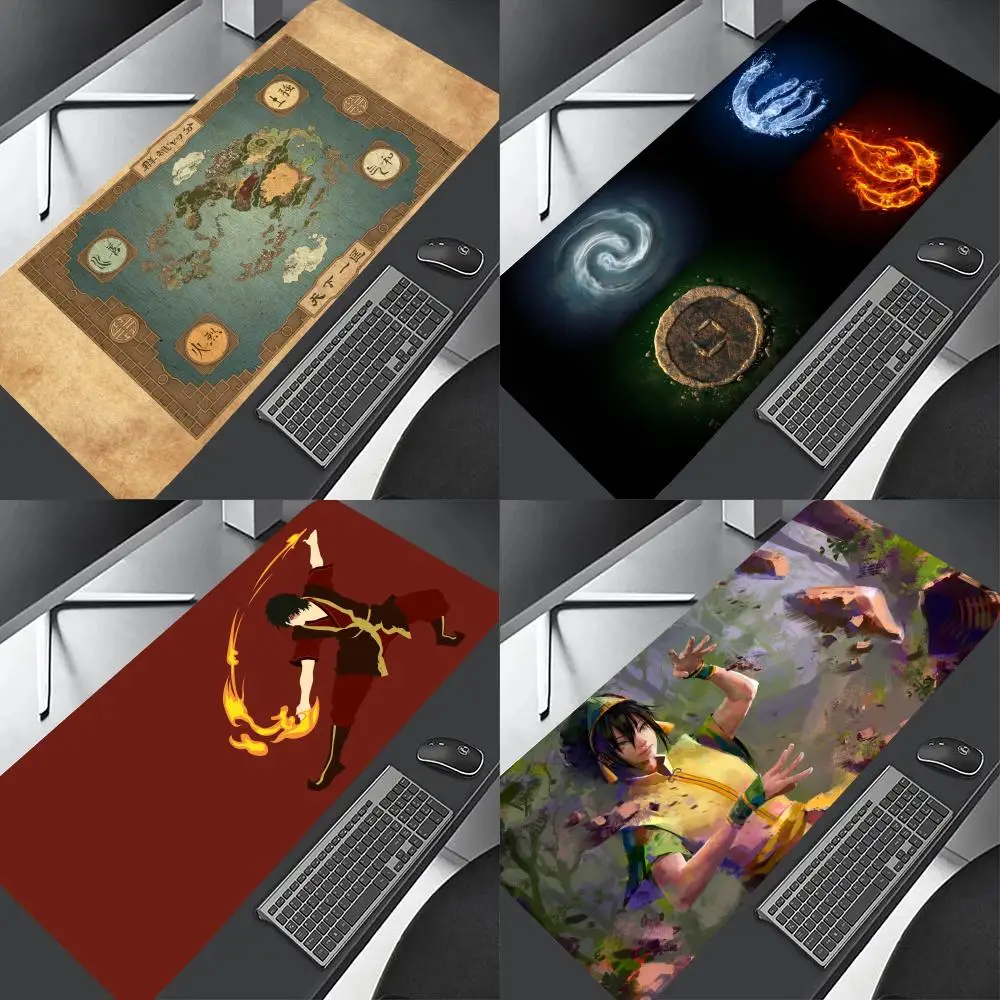 Avatars The Last Airbenders Cartoon  Mouse Pad Professional E-Sports Mouse Pad Fine Surface Gaming Rubber Mouse Pad Smooth Desk Pad