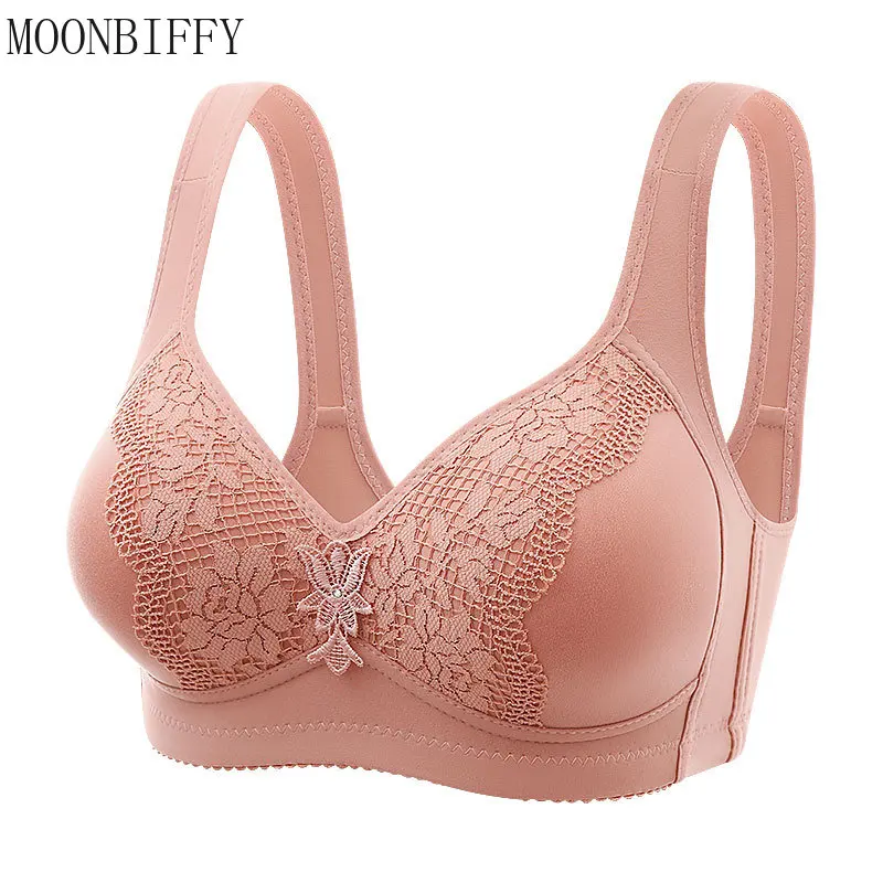 

Women Push Up Bras for Women Gathering Wide Strap Pink Brassiere Underwear Female Seamless Bralette Tops Lingerie 36-46 B C