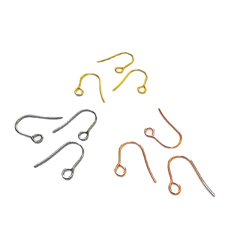 100Pcslot316LStainlessSteeHypoallergenicEarringHooks07x14mmU