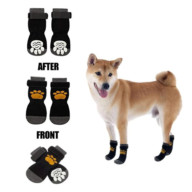 4Pcs Socks For Dogs Anti-Slip Puppy Socks Paw Protector With Adjustable  Strap For Small Dogs Double Side No-Skid Puppy Socks - AliExpress