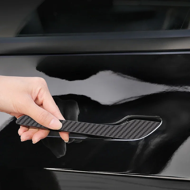 Car door handle cover for Tesla Model 3 Y carbon fiber ABS styling premium durable accessories
