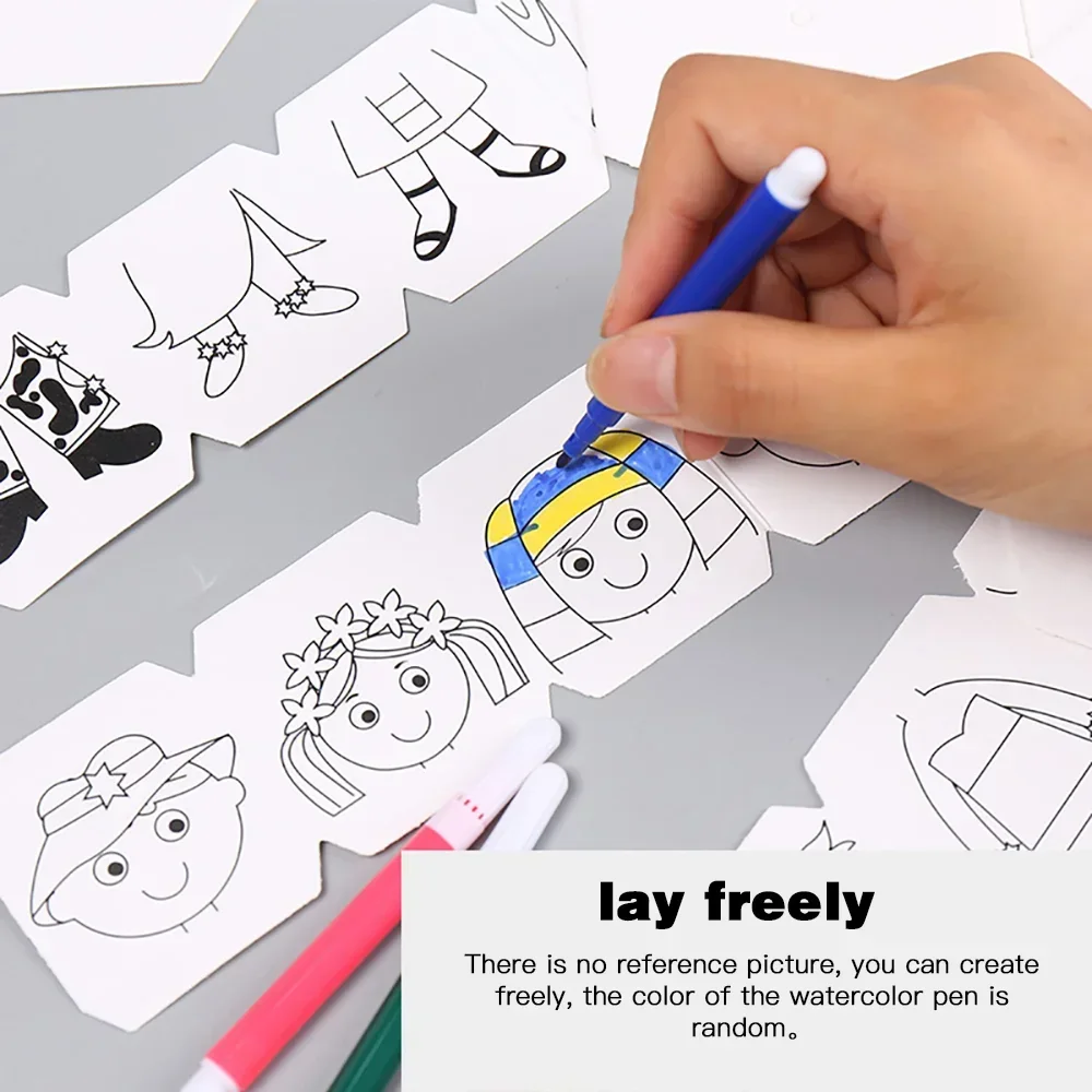 Children's DIY Craft Toys Novelty Painting Drawing Toys Color Filling Paper Rotating Graffiti Puzzle Educational Toys for Kids 3