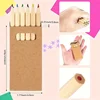 36/12pcs 8.8CM Mini Colored Pencil in Kraft Box Kawaii Kids Children Draw Pen Cute Wooden Colored Pencil for School Party Gift 3
