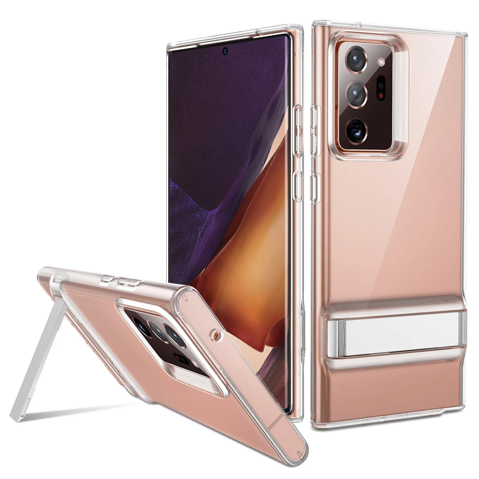 ESR for Samsung S22 Note 20 Ultra Case S21 Note 10 Plus Case Metal Stand Kickstand TPU Clear Cover for Galaxy S20 Ultra Plus A52 best case for samsung