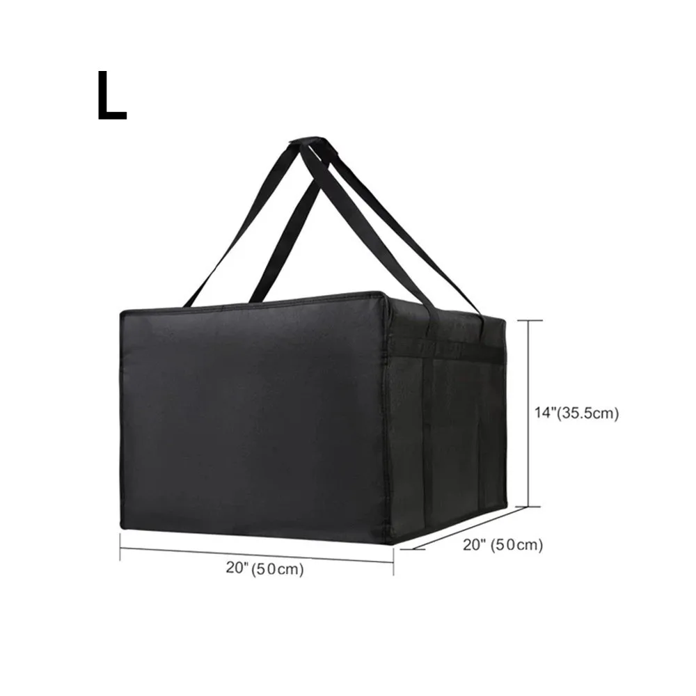 Reusable Food Develivey Bag Lightweight Fully Insulated Pizza Carrier Bag Hot Cold Fresh Keeping Food Storage Case