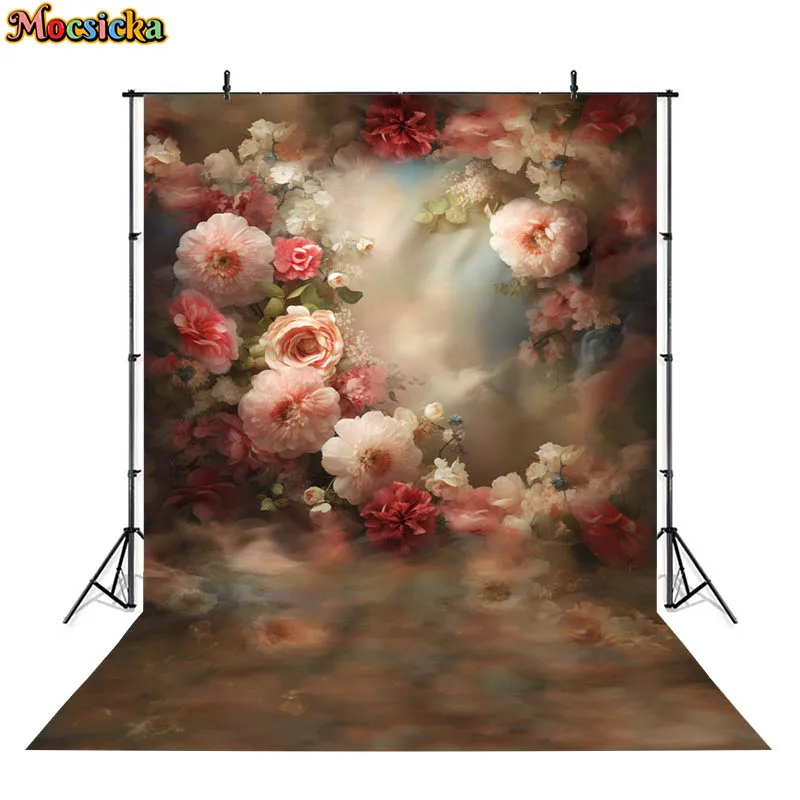 

Mocsicka Abstract Flower Background Photography Props Bride Photo Studio Kits Wedding Backdrop Cloth Wallpaper Decor Photozone