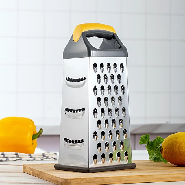 Choice 9 4-Sided Stainless Steel Box Grater with Soft Grip