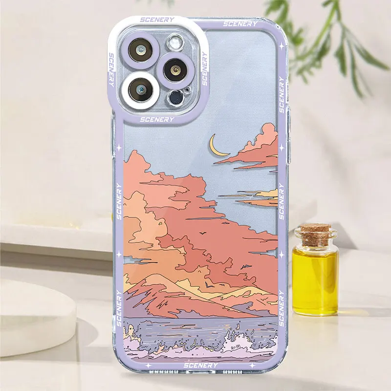 Aesthetic Scenery Clear Soft Phone Case