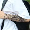1pc Dark floral waterproof temporary tattoo stickers, lasting 1-2 weeks, simulates semi-permanent fake tattoos 3