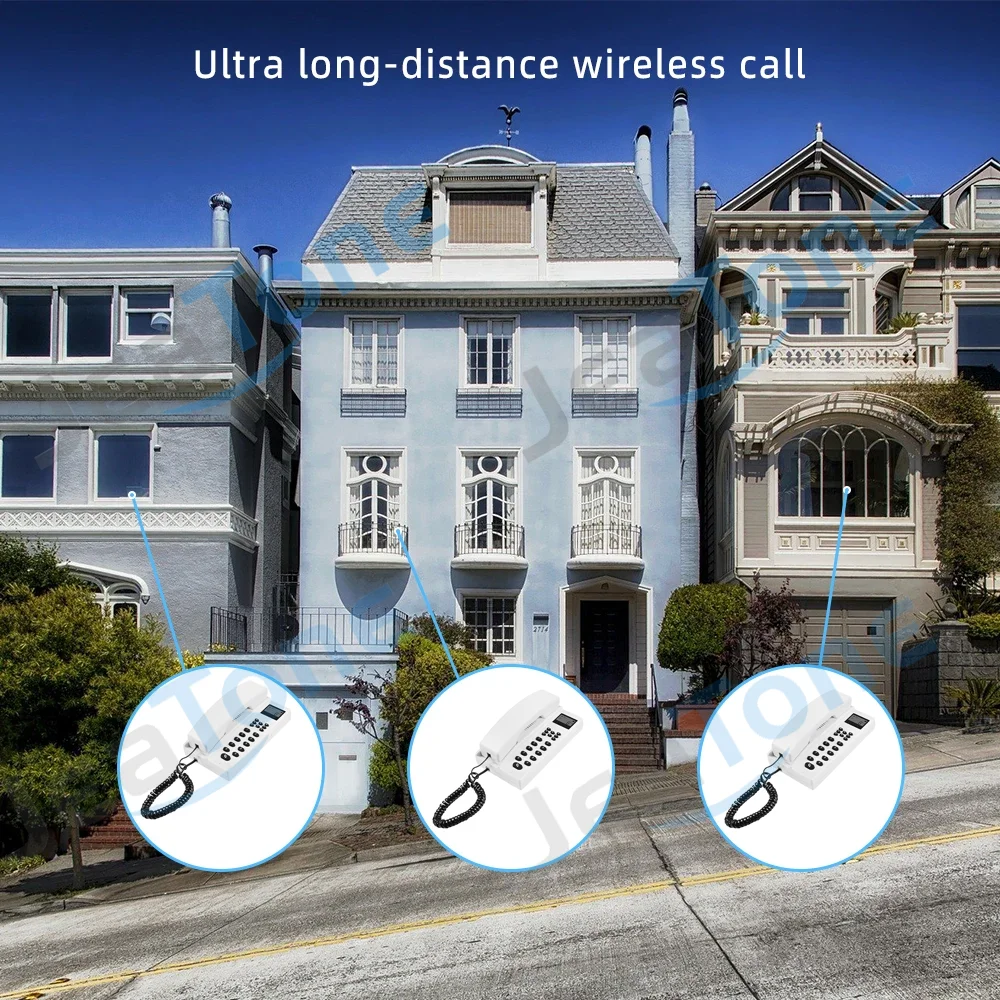Jeatone 4PCS/Lot 433MHz Wireless Audio Intercom Two Way Telephone Expandable Handsets Interphone for Office Hotel Hospital Home