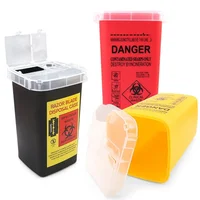 1L Plastic Tattoo Waste Box Medical Supplies Container Disposable Microblading Sharps Needle Tips Accessories For Eyebrows 1