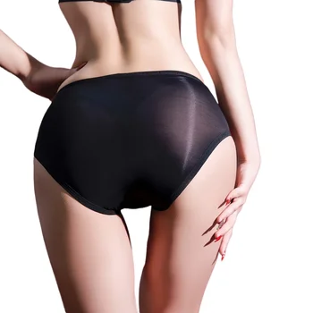 Slip unisex da donna, sottile, a vita bassa, di sicurezza, 5D, con fondo liscio e lucido, trasparente, ad alta elasticità