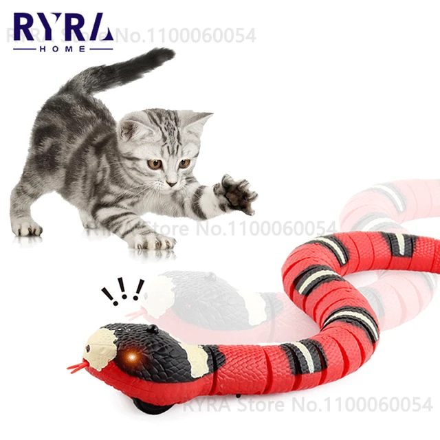  AMCHSURI Electric Snake Toy, Smart Sensing Snake Cat Toy with  USB Rechargeable Snake Toy for Cats Snake Toy That Moves Snake Toy for Cat  40cm : Pet Supplies