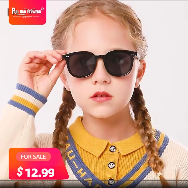 KIDS Polarized Sunglasses Children's Sun Glasses Retro Design Suitable for Boy Girl Glasses 4 Color