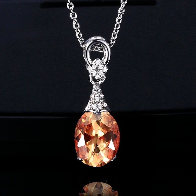 Colorful Jewelry Necklaces New Fashion Gemstone Pendant Necklace For Women Wholesale Wedding Anniversay Party Gifts - 2