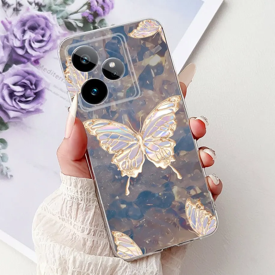 Elegant Flower Marble Soft Silicone Phone Case - New Fashion Design