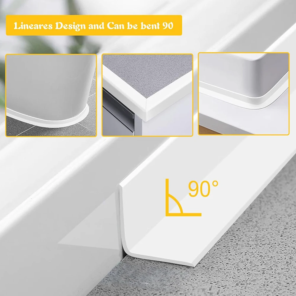3.2M Sealing Strip Tape Self Adhesive Waterproof Toilet Kitchen Sink