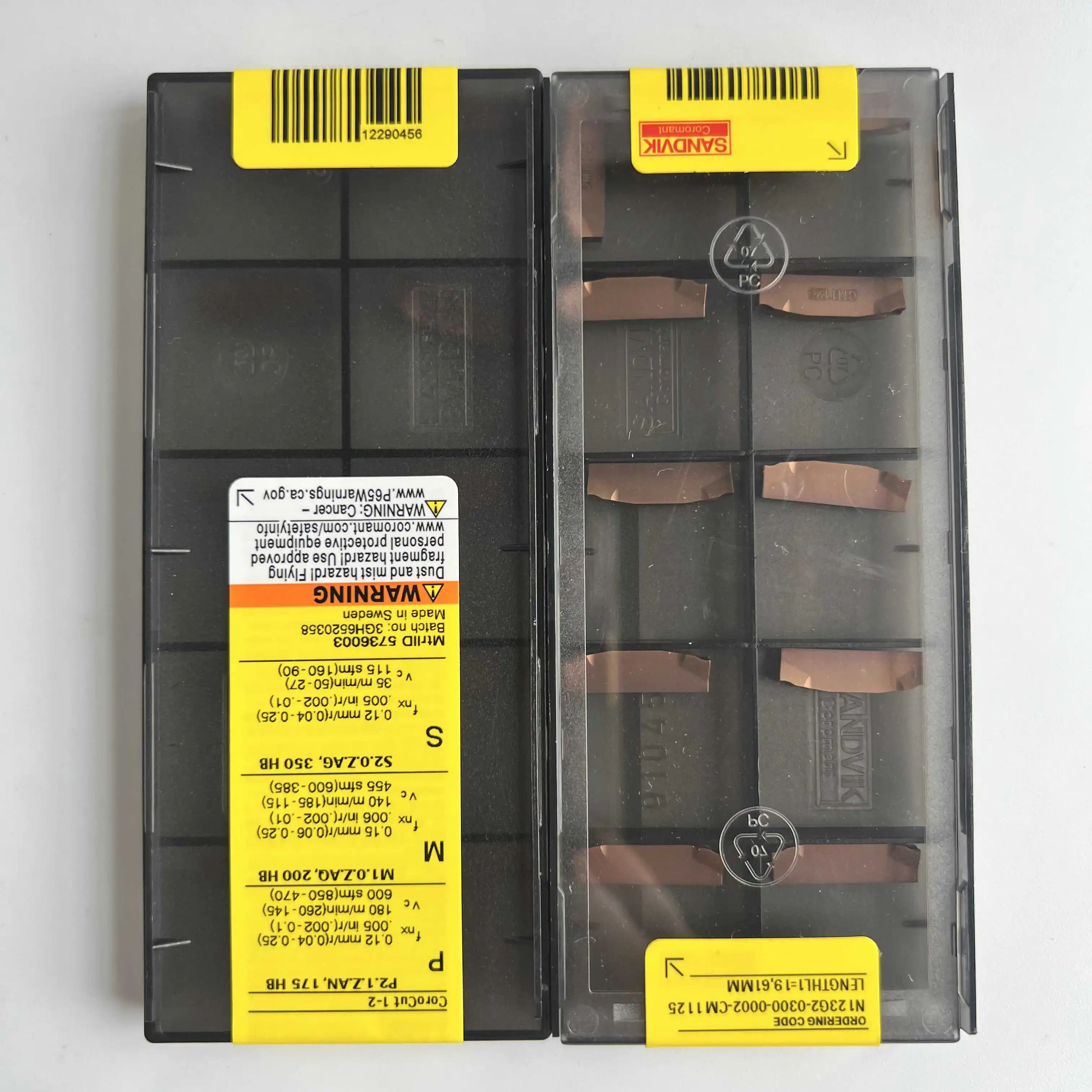 

Sandvik / N123G2-0300-0002-CM 1125 /Carbide CNC Blade 10Pcs