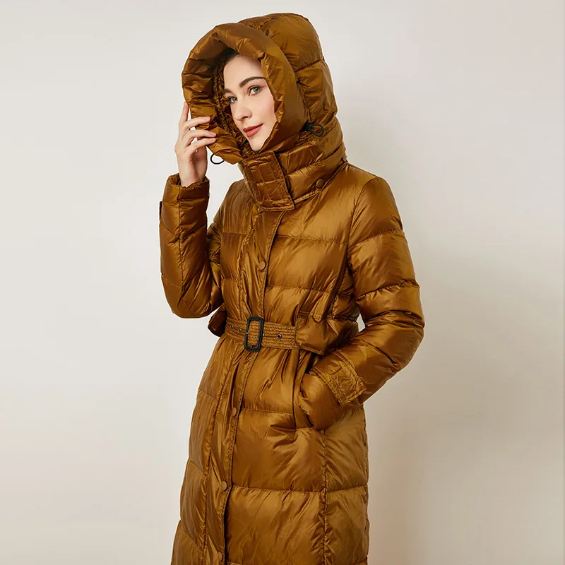 

Women Down Coats for Winter 2022 Doudoune Femme Puffer Down Jacket Clothes Long Parkas Warm Female Overcoats Hooded Black Coffee