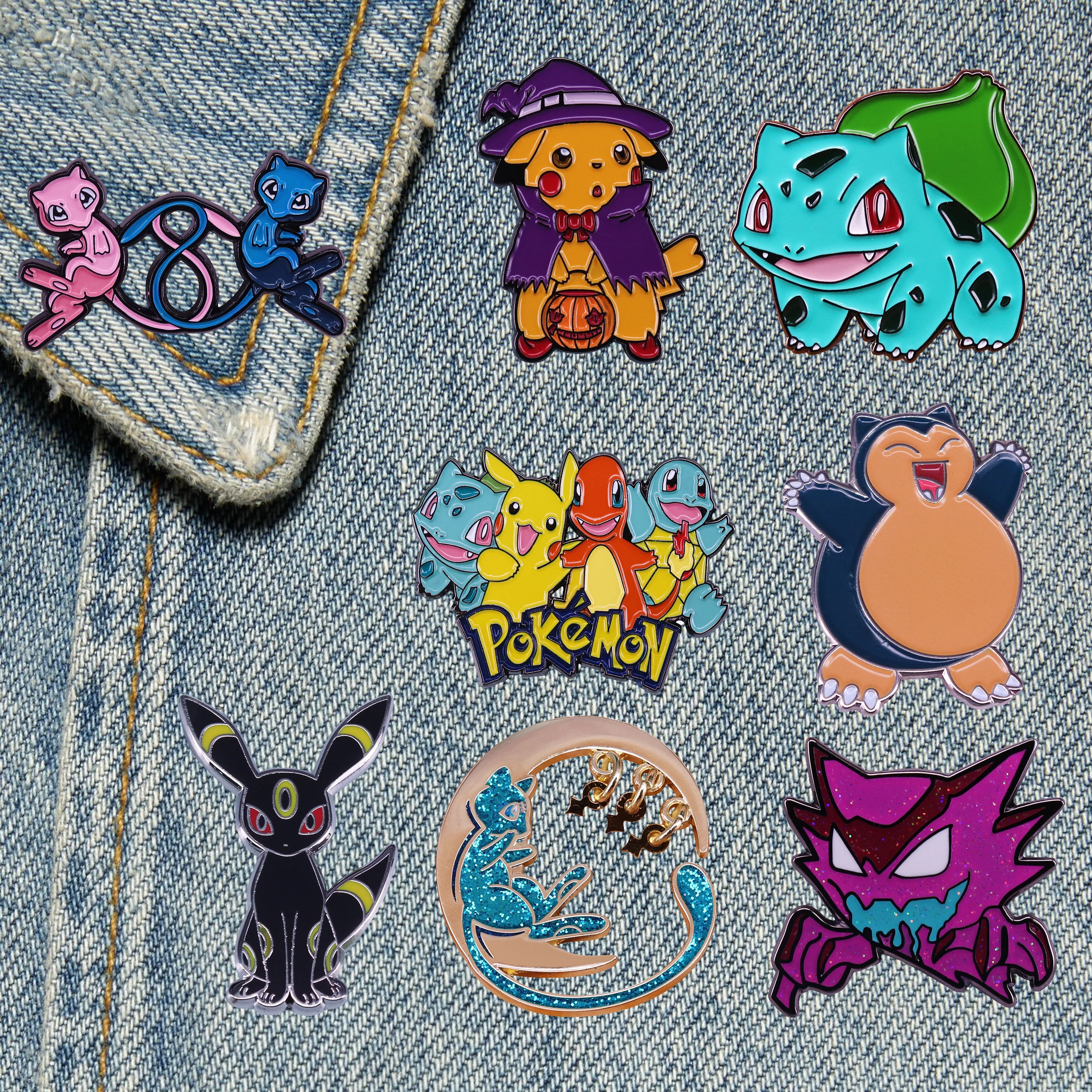 

Эмалированные булавки в стиле аниме, Покемон, Пикачу, броши Mewtwo, брошь на сумку, одежду, детский значок, коллекция ювелирных изделий, детские подарки на Рождество