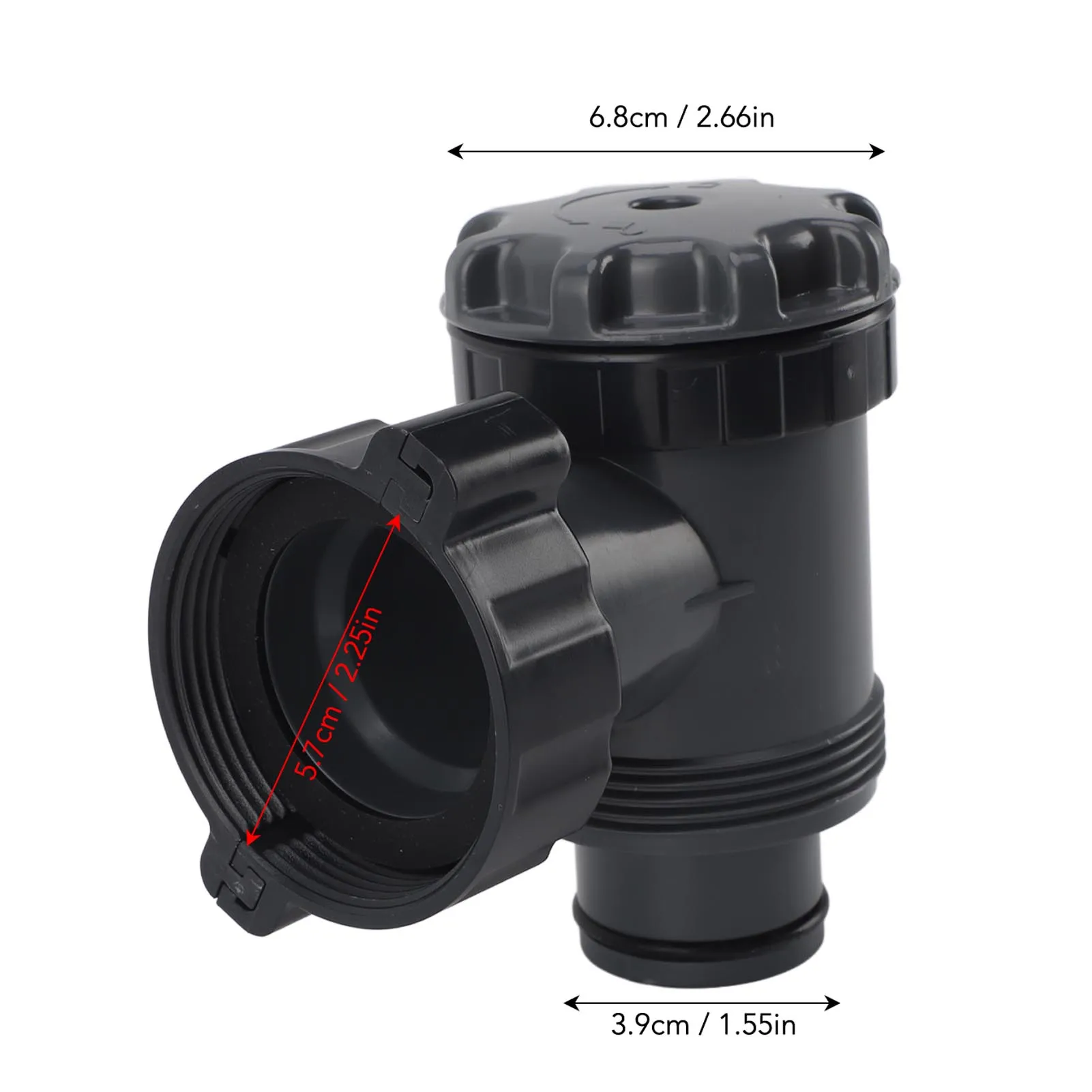 Swimming Pool Plunger Valve 38mm ABS Anti Clogging Efficient On Off Plunger Valves for Replacement Swimming Pool Valve