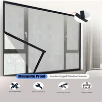 Summer, simple, black, mosquito net with multiple sizes to choose from, adhesive 2cm tape, window screen, curtain mosquito net 2