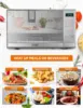 CHEF 0.7 Cu Ft Microwave with 10 Power Levels, 700W Microwave with Digital Display, Countertop Microwave with Child S 2